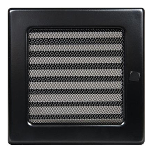 Вентиляционная решетка 170х170 мм. черный с жалюзи