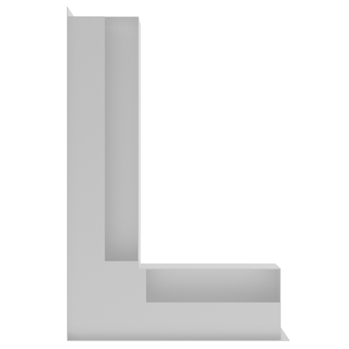 Вентиляционная решетка Kratki LUFT 600х400х90 белая левая